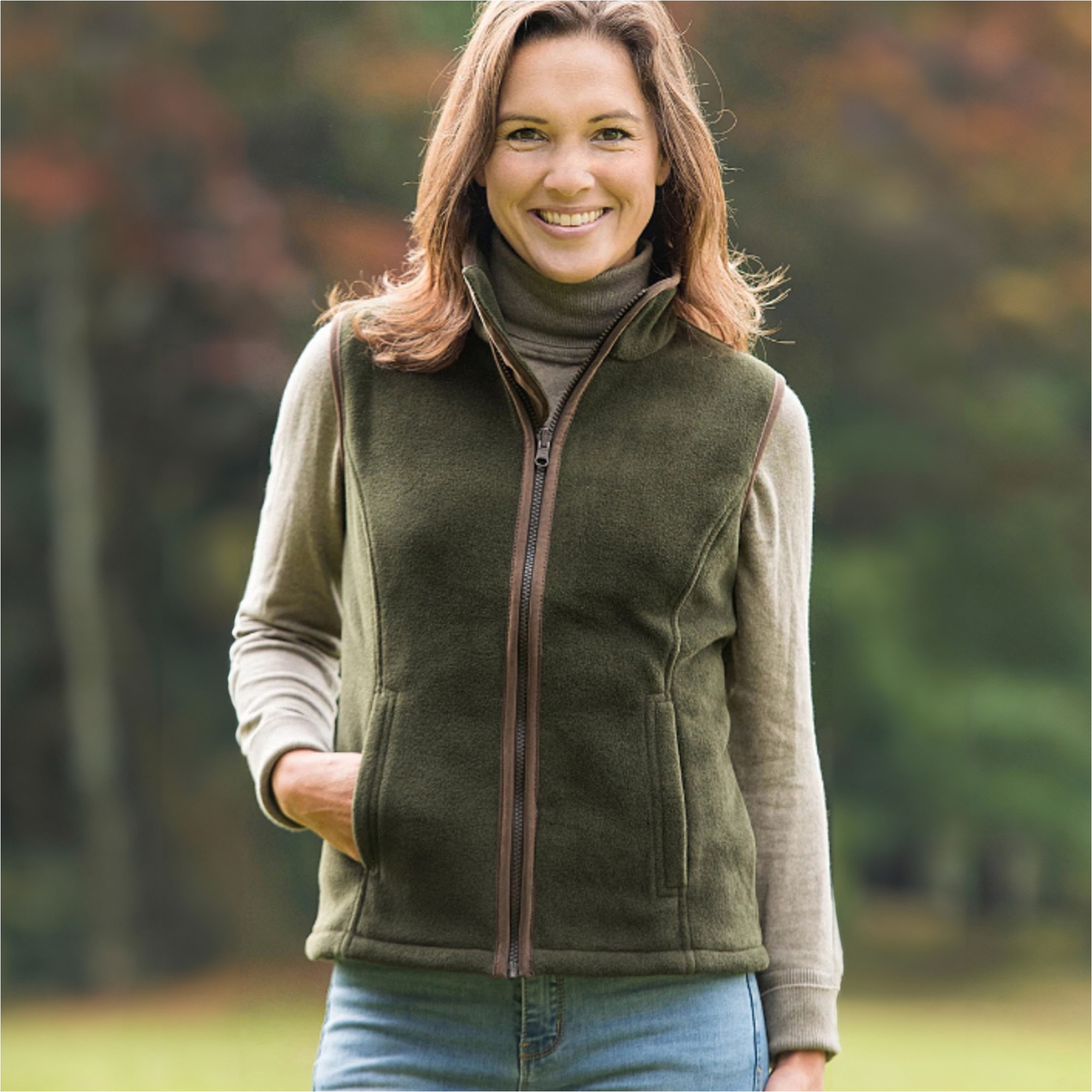 Baleno Womens Sally Fleece Gilet 60048327 - Olive